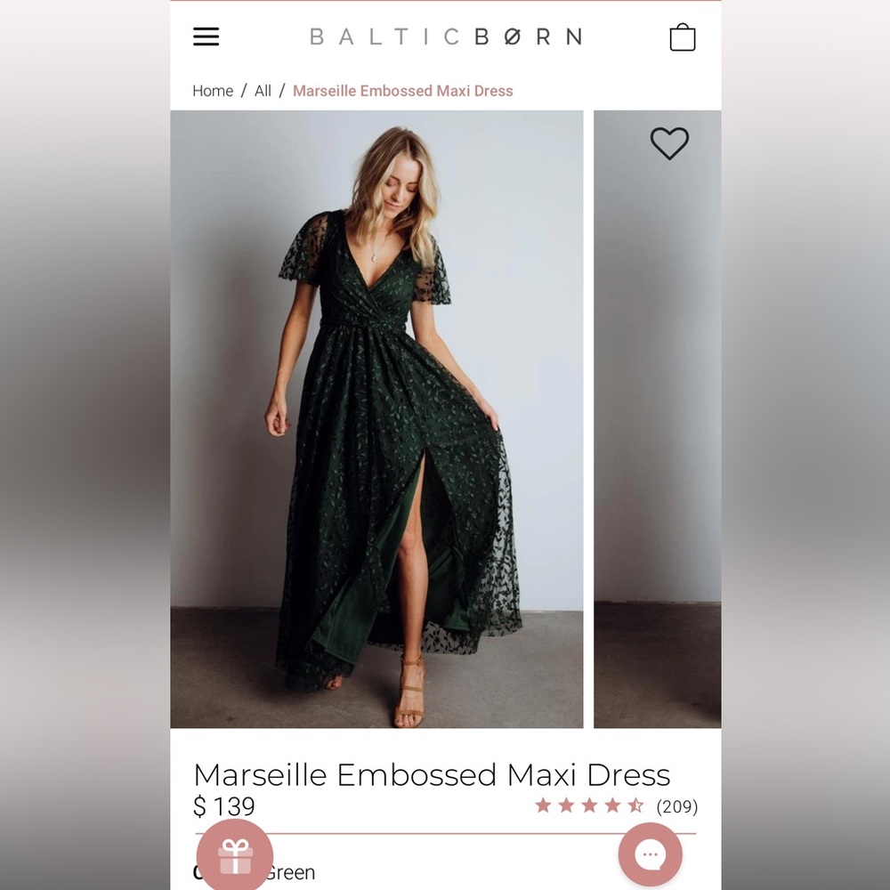 Baltic Born Marseille Embossed Maxi Dress